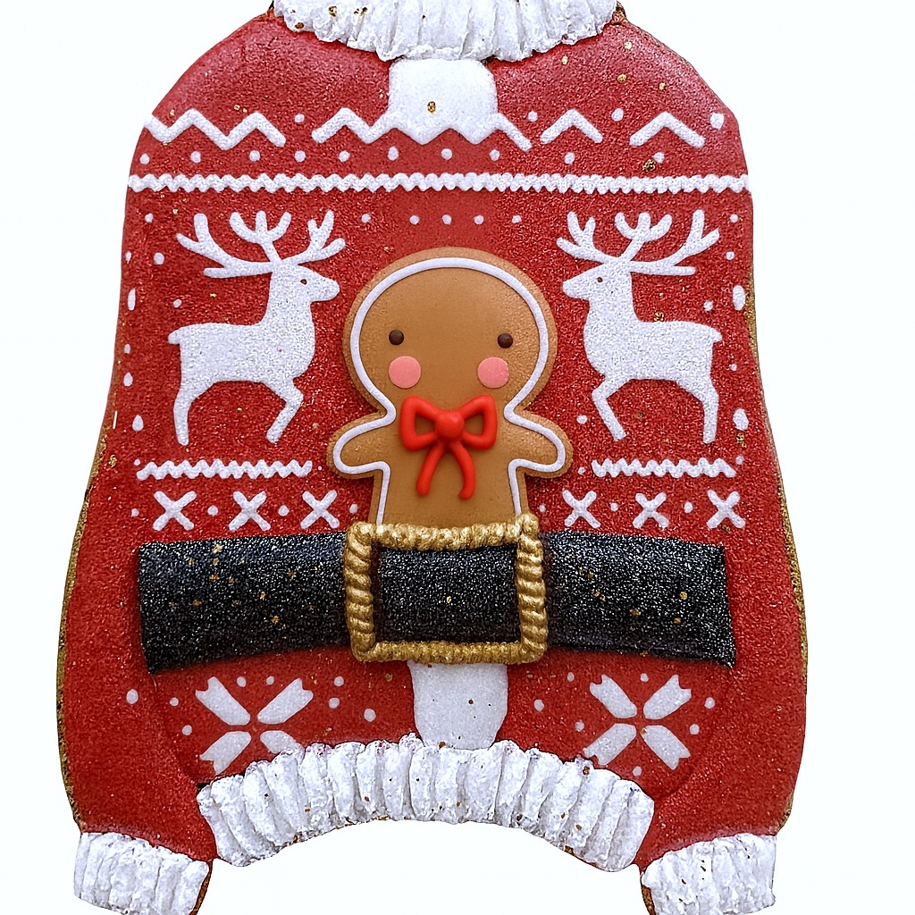 CIASTKO LUKROWANE SWETEREK MIKOŁAJA NO7 BOŻE NARODZENIE RĘCZNIE ROBIONE